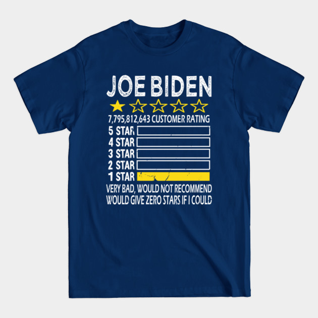 Discover Anti Joe Biden One Star Rating Very Bad, Would Not Recommend - Anti Biden - T-Shirt
