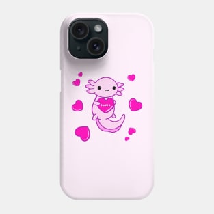 I Luv U Axolotl Phone Case