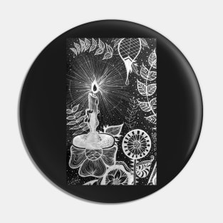 Inevitable Candle Monochrome Pin