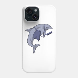 Dolphin as Hairdresser with Comb Phone Case