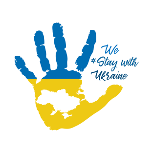 We stay with Ukraine, Fuck Putin, Stand with Ukraine, Stop War, Middle Finger, Anti Putin, Strong Ukraina T-Shirt