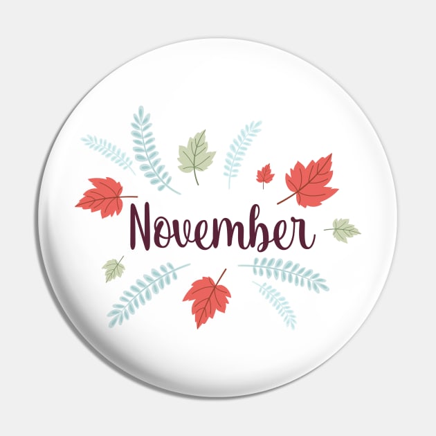 November Pin by SWON Design