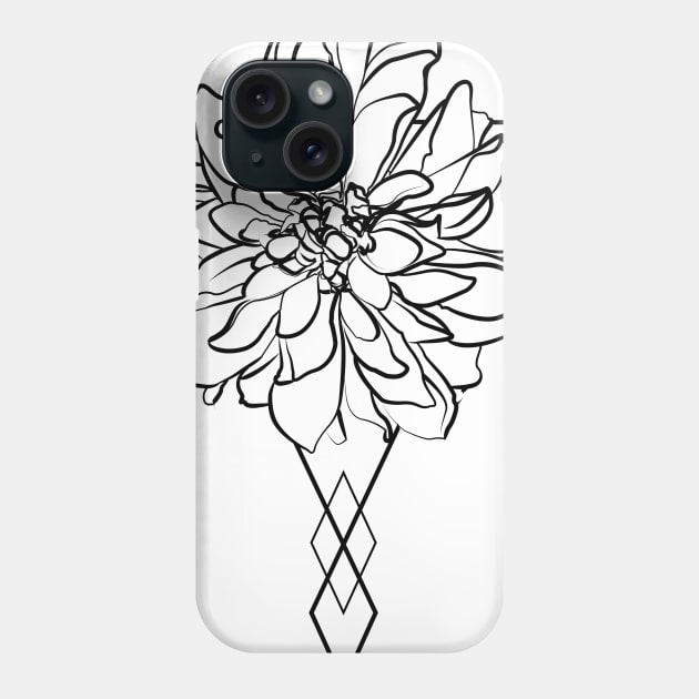 POESY Flower Black Phone Case by POESY