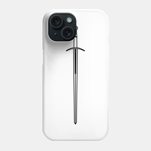 Hand and a half sword / Bastard sword (transparent) Phone Case by PabloDeChenez