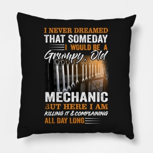 Grumpy Old Mechanic Pillow