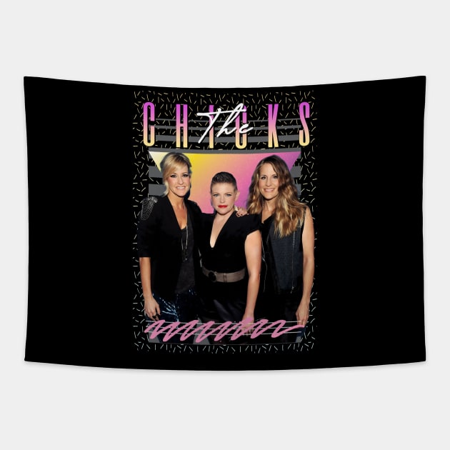 dixie chicks Retro Style Fan Art Tapestry by Madesu Art