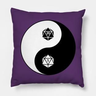 Yin Yang d20 dice Dungeons and Dragons Pillow