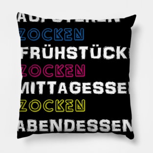 Spruch Gaming Zocken Konsole Gamer Kleidung Co. Pillow