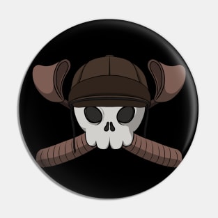 Jockeys crew Jolly Roger pirate flag (no cption) Pin