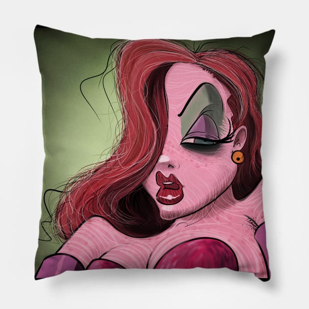 Jessica Rabbit Pillow by Richtoon