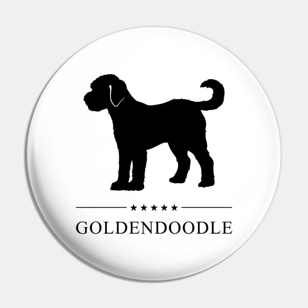 Goldendoodle Black Silhouette Pin by millersye