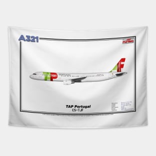 Airbus A321 - TAP Portugal (Art Print) Tapestry