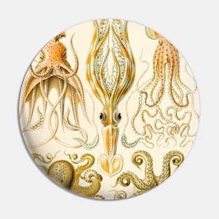 Vintage Underwater Octopus Illustration Pin