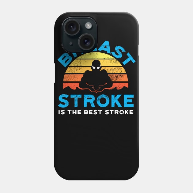 Retro Mens Breast Stroke Swimmer Phone Case by atomguy