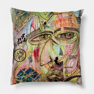 Abstract Coloured Haze Pillow