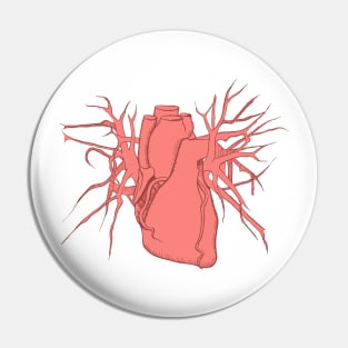 Pink Anatomic Heart Pin