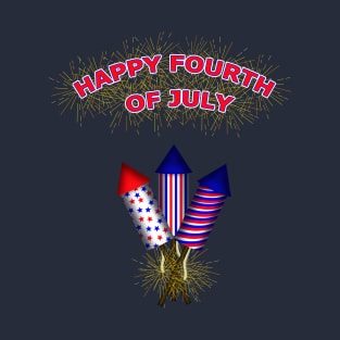 Happy Fourth Of July Fire Works T-Shirt