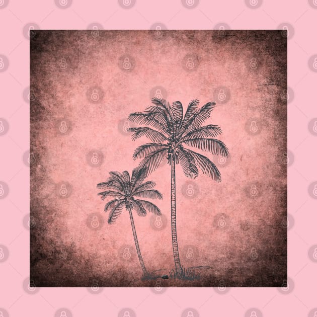 Vintage palm trees on pink by Nano-none