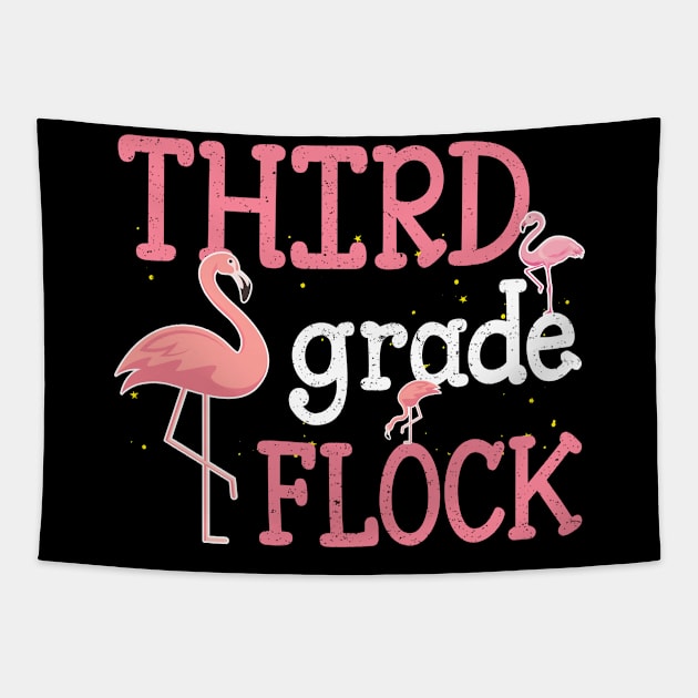 Flamingo 3rd Third Grade Back To School Tapestry by kateeleone97023