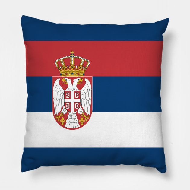 Flag of Serbia Pillow by brigadeiro