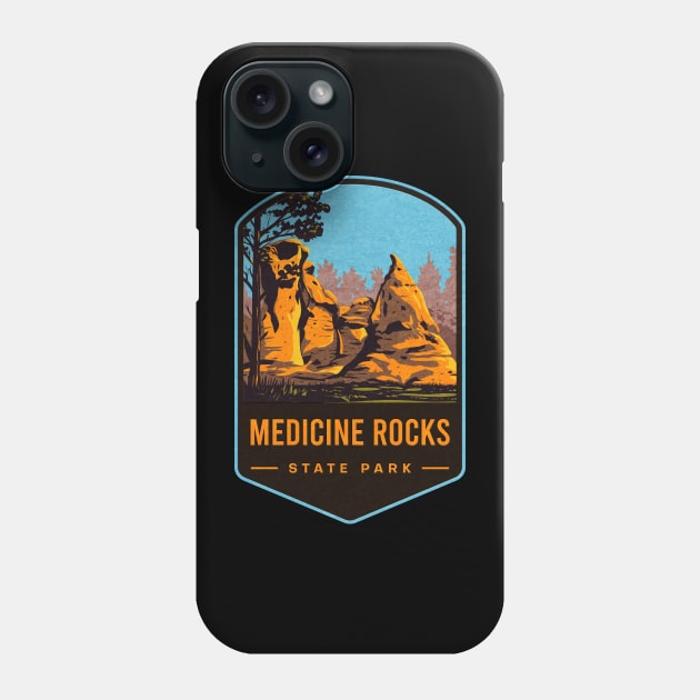 Medicine Rocks State Park Phone Case by JordanHolmes