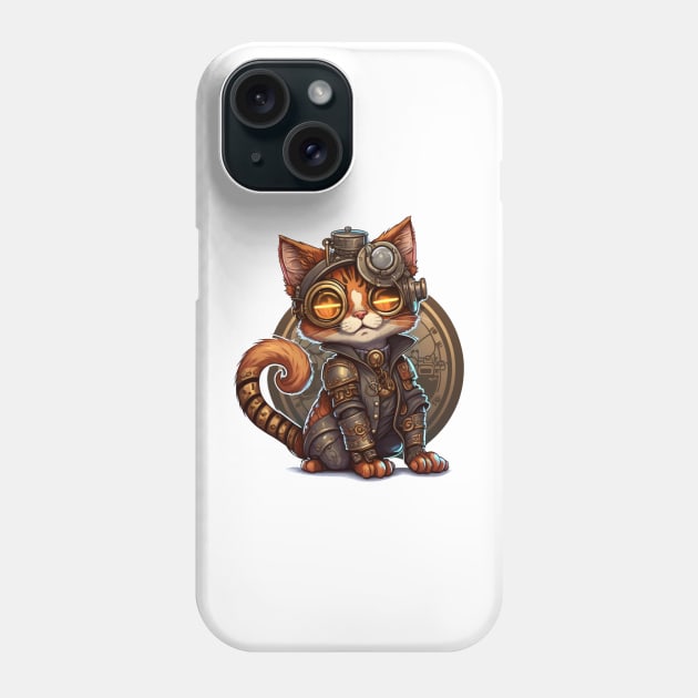 Steampunk Cat cat Phone Case by Shaani