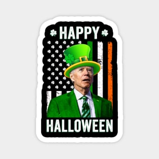 Funny Joe Biden Irish American Flag Happy Halloween Magnet