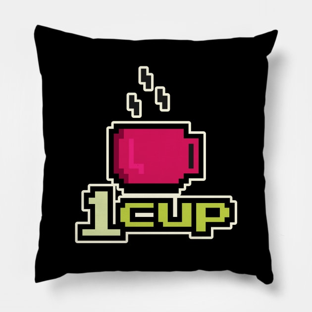 1 cup of coffee Pillow by Nimble Nashi