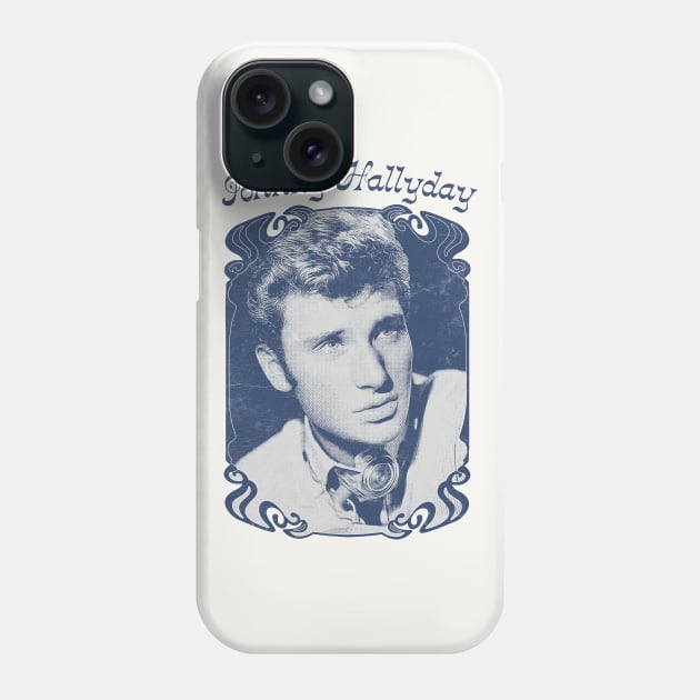 Johnny Hallyday // Retro Original Fan Artwork Design Phone Case by DankFutura