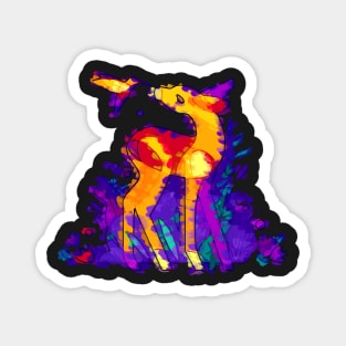 Abstract Deer in nature Magnet