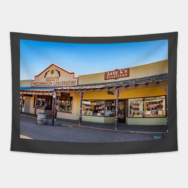 Allen Street in Tombstone, Arizona Tapestry by Gestalt Imagery