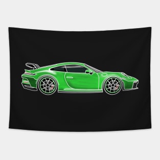 Porsche 911 GT3 in Green Tapestry