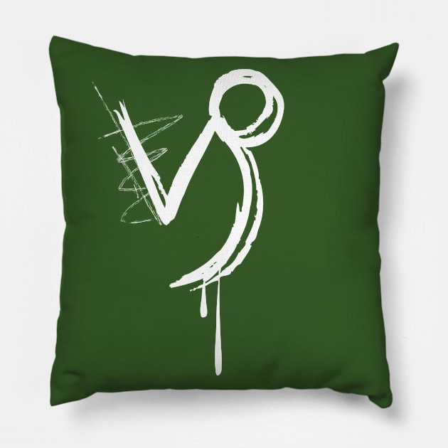 Virgo Zodiac Sign Pillow by Blind Man Studio