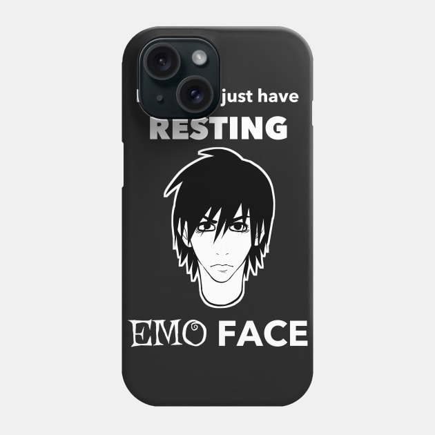 I'm fine, I just have Resting Emo Face Phone Case by RiverKai