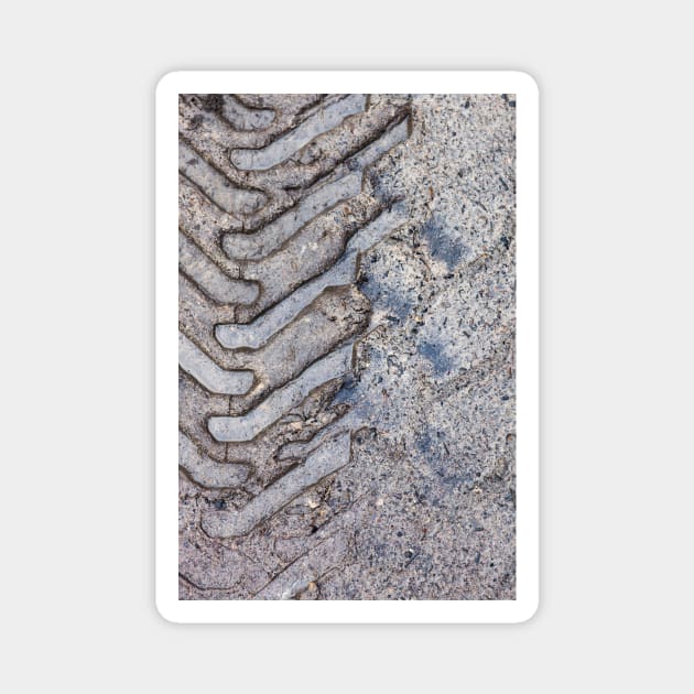 Tyreprint in the mud Magnet by textural