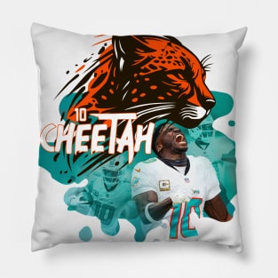 Tyreek Hill Cheetah - Miami Dolphins Pillow