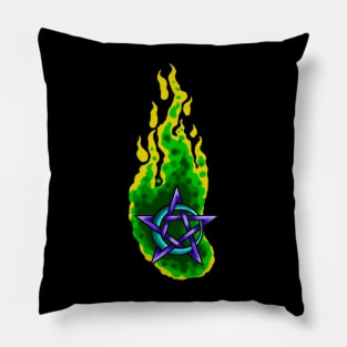 Wiccan Pentacle Tattoo Art Pillow