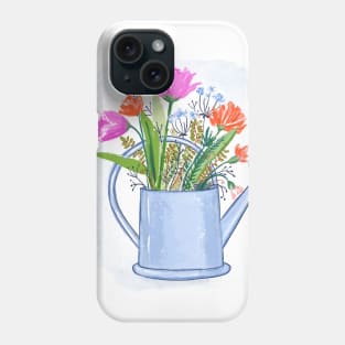 Denizko Flowers in watering can Phone Case