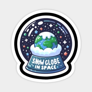 Snow Globe in Space Magnet