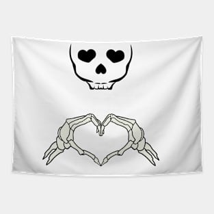 skeleton heart Tapestry