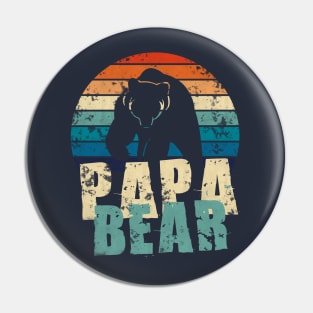 Mens papa bear funny Pin