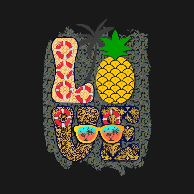 Love Pineapple Summer Gift by Teewyld