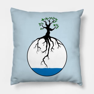 Tree with root in the water Pillow