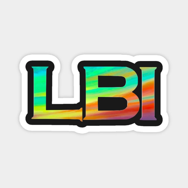 Long Beach Island LBI Painting Letters Magnet by Claireandrewss