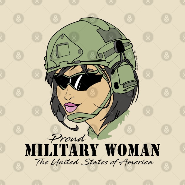 Proud Military Woman  V3  (light tees) by Illustratorator