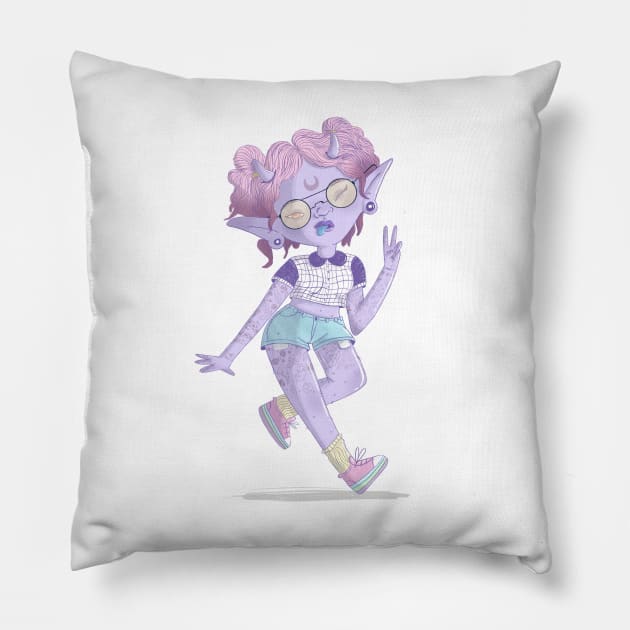 Magical Girl Pillow by Peanuttiedesign