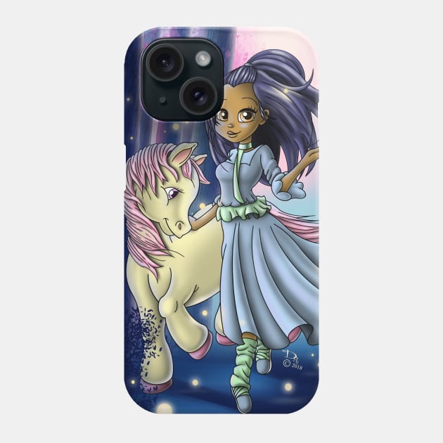 Native American Girl and Pony Phone Case by treasured-gift