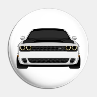 DODGE DEMON FRONT WHITE Pin