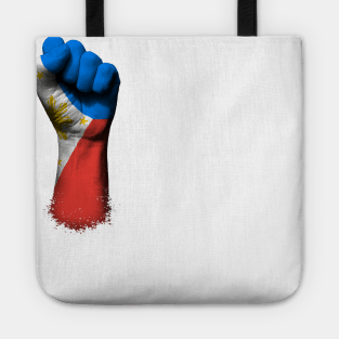 Flag of Philippines on a Raised Clenched Fist Tote