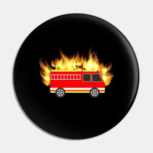 Fire Engine Flashing Blue Light Service Pin